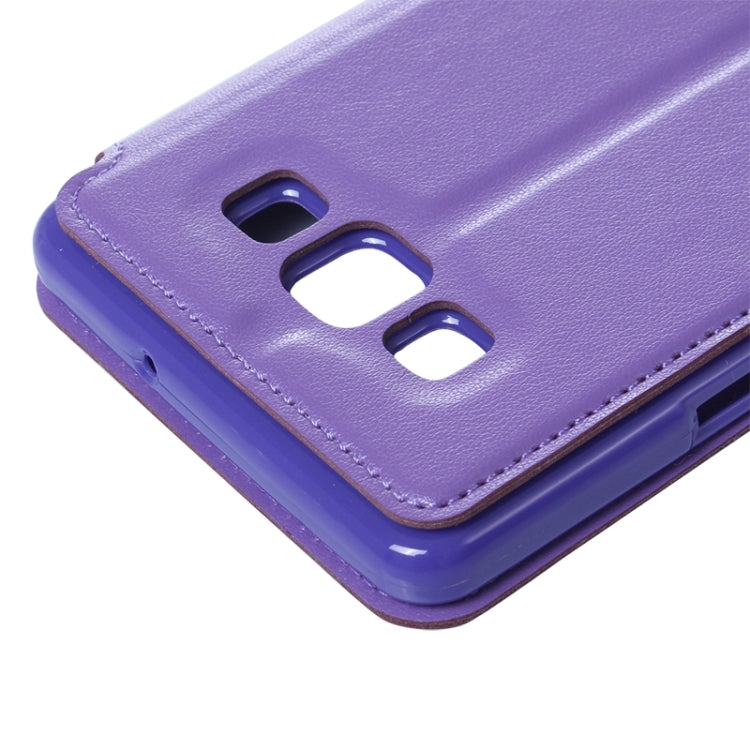 Crazy Horse Texture Horizontal Flip Leather Case with Card Slots & Call Display ID & Holder for Galaxy A7