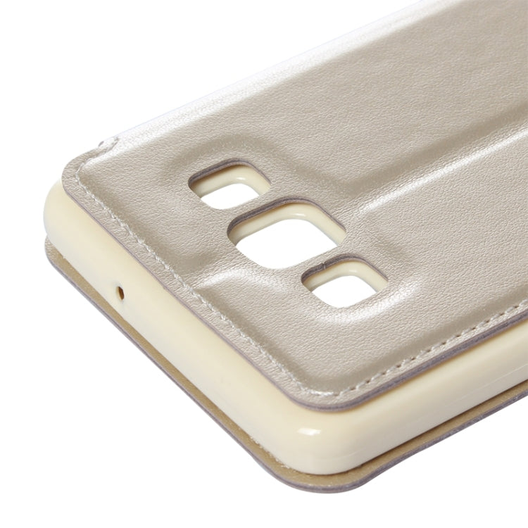 Crazy Horse Texture Horizontal Flip Leather Case with Card Slots & Call Display ID & Holder for Galaxy A7