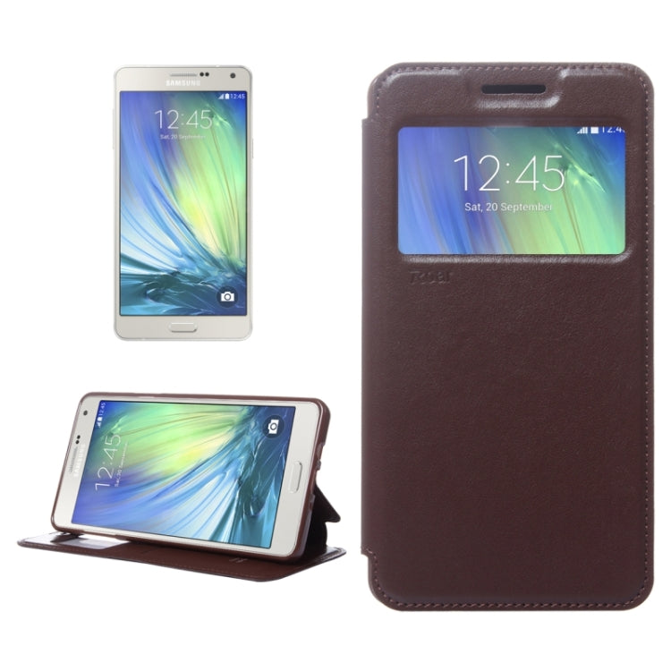 Crazy Horse Texture Horizontal Flip Leather Case with Card Slots & Call Display ID & Holder for Galaxy A7