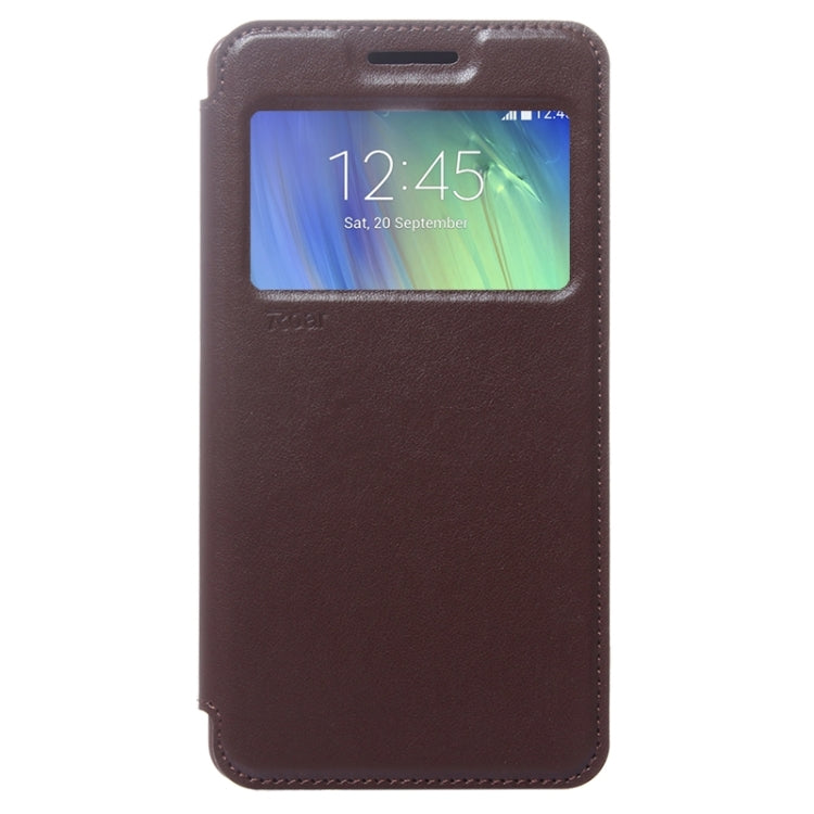 Crazy Horse Texture Horizontal Flip Leather Case with Card Slots & Call Display ID & Holder for Galaxy A7