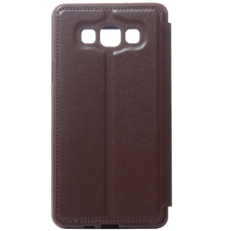 Crazy Horse Texture Horizontal Flip Leather Case with Card Slots & Call Display ID & Holder for Galaxy A7