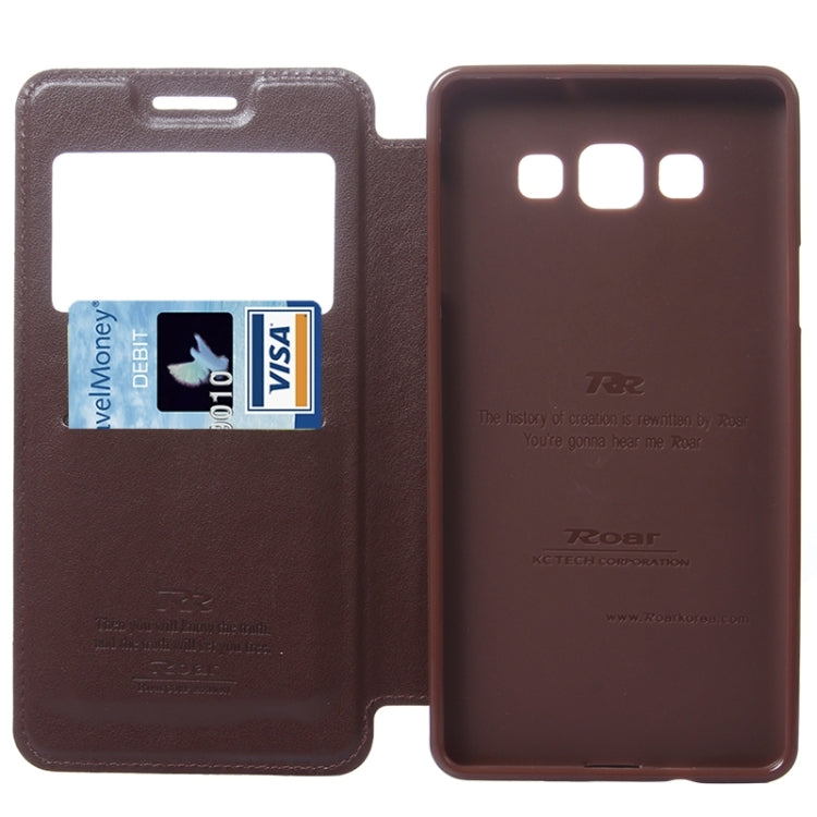 Crazy Horse Texture Horizontal Flip Leather Case with Card Slots & Call Display ID & Holder for Galaxy A7