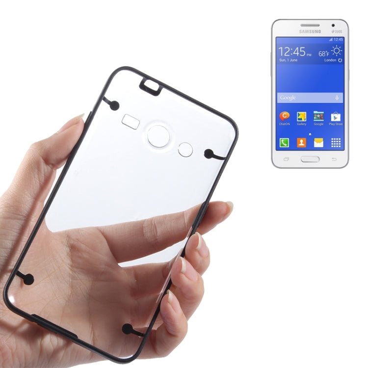 Luminous Frame Transparent Back Shell Plastic Case for Galaxy Core 2 / G355H