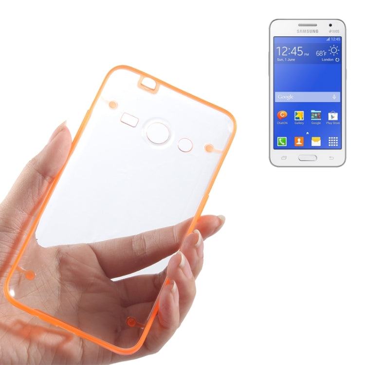 Luminous Frame Transparent Back Shell Plastic Case for Galaxy Core 2 / G355H