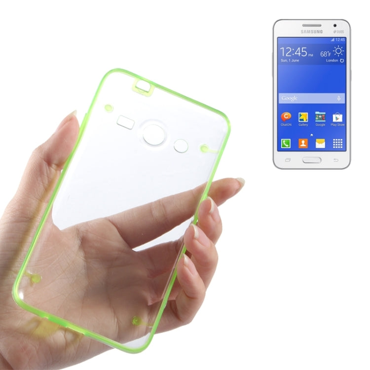 Luminous Frame Transparent Back Shell Plastic Case for Galaxy Core 2 / G355H