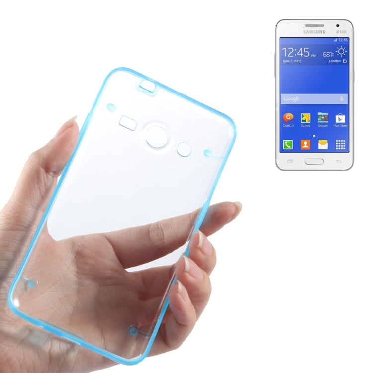 Luminous Frame Transparent Back Shell Plastic Case for Galaxy Core 2 / G355H