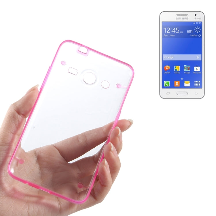 Luminous Frame Transparent Back Shell Plastic Case for Galaxy Core 2 / G355H