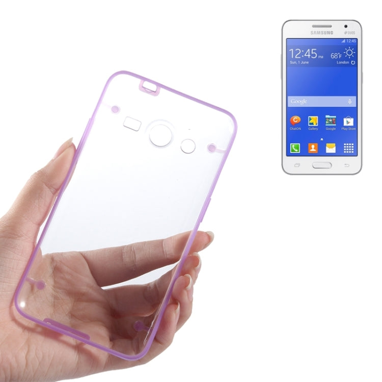 Luminous Frame Transparent Back Shell Plastic Case for Galaxy Core 2 / G355H