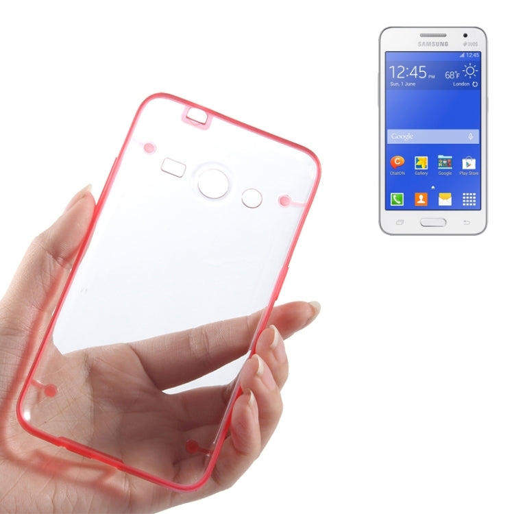 Luminous Frame Transparent Back Shell Plastic Case for Galaxy Core 2 / G355H