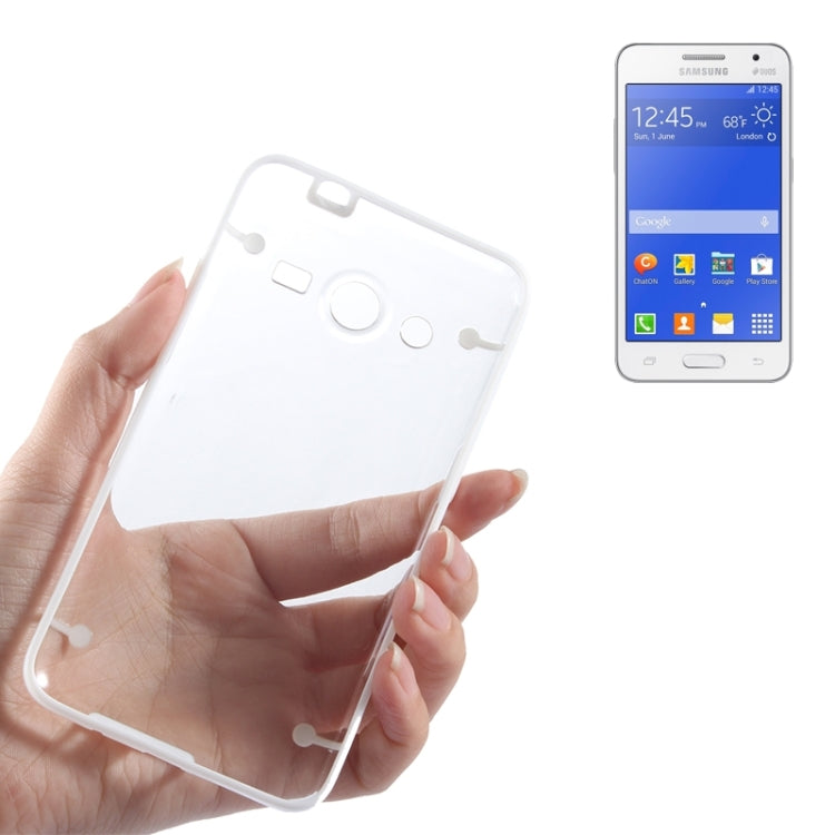 Luminous Frame Transparent Back Shell Plastic Case for Galaxy Core 2 / G355H