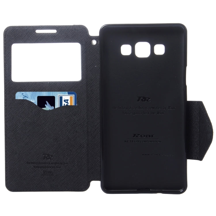 Cross Texture Horizontal Flip Leather Case with Card Slots & Call Display ID & Holder for Galaxy A7