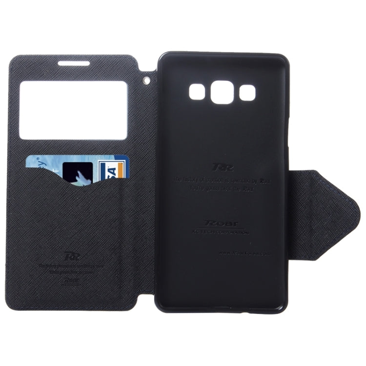 Cross Texture Horizontal Flip Leather Case with Card Slots & Call Display ID & Holder for Galaxy A7