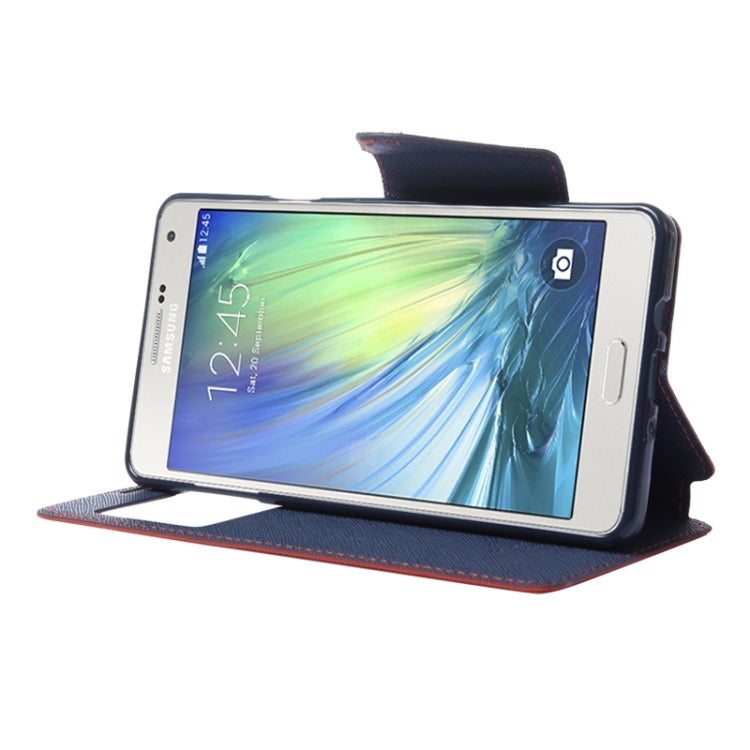 Cross Texture Horizontal Flip Leather Case with Card Slots & Call Display ID & Holder for Galaxy A7