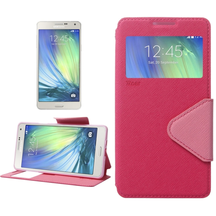 Cross Texture Horizontal Flip Leather Case with Card Slots & Call Display ID & Holder for Galaxy A7