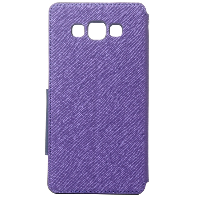 Cross Texture Horizontal Flip Leather Case with Card Slots & Call Display ID & Holder for Galaxy A7