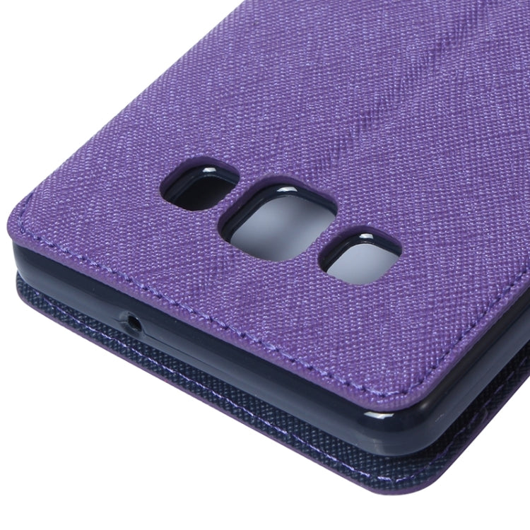 Cross Texture Horizontal Flip Leather Case with Card Slots & Call Display ID & Holder for Galaxy A7
