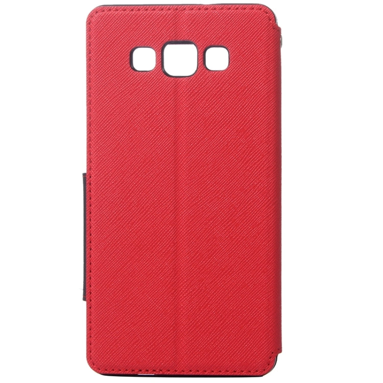 Cross Texture Horizontal Flip Leather Case with Card Slots & Call Display ID & Holder for Galaxy A7