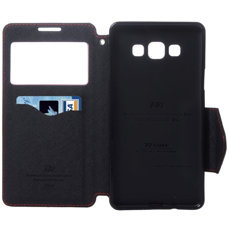 Cross Texture Horizontal Flip Leather Case with Card Slots & Call Display ID & Holder for Galaxy A7