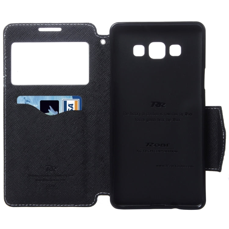 Cross Texture Horizontal Flip Leather Case with Card Slots & Call Display ID & Holder for Galaxy A7