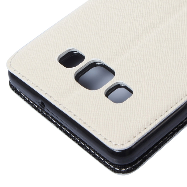 Cross Texture Horizontal Flip Leather Case with Card Slots & Call Display ID & Holder for Galaxy A7