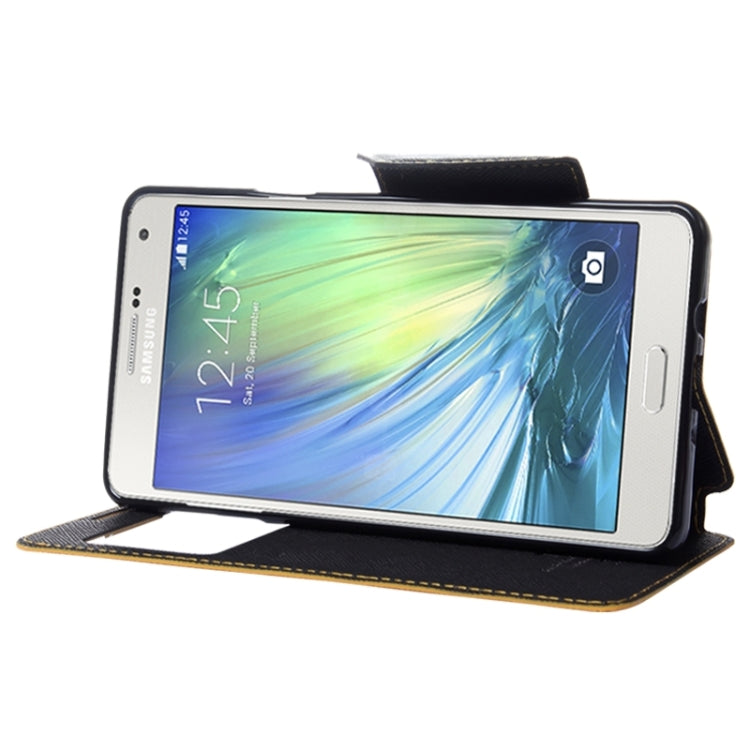 Cross Texture Horizontal Flip Leather Case with Card Slots & Call Display ID & Holder for Galaxy A7
