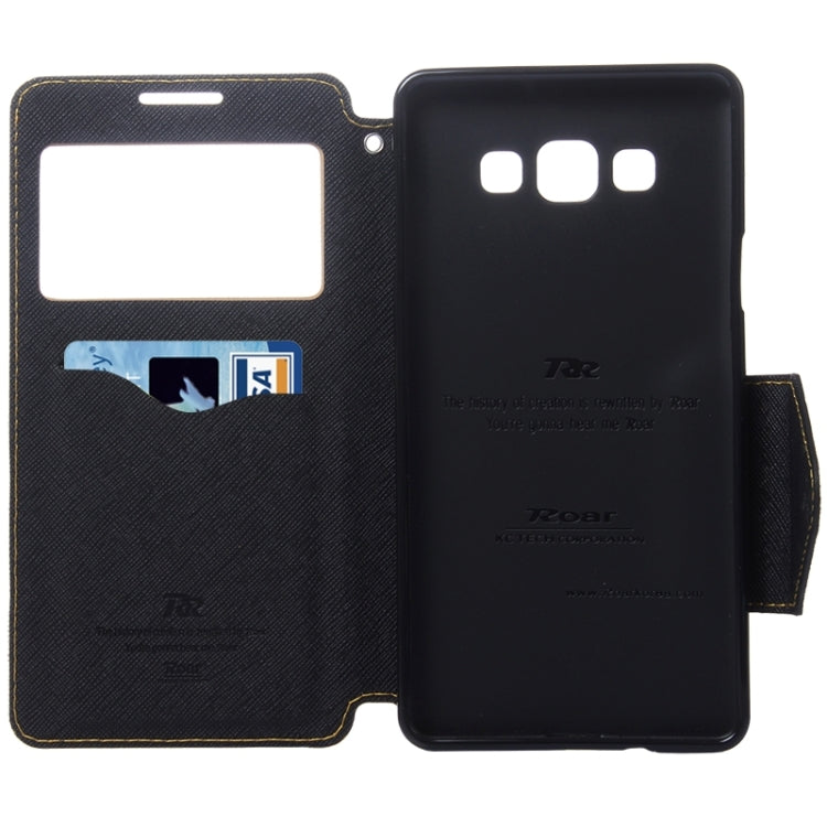Cross Texture Horizontal Flip Leather Case with Card Slots & Call Display ID & Holder for Galaxy A7