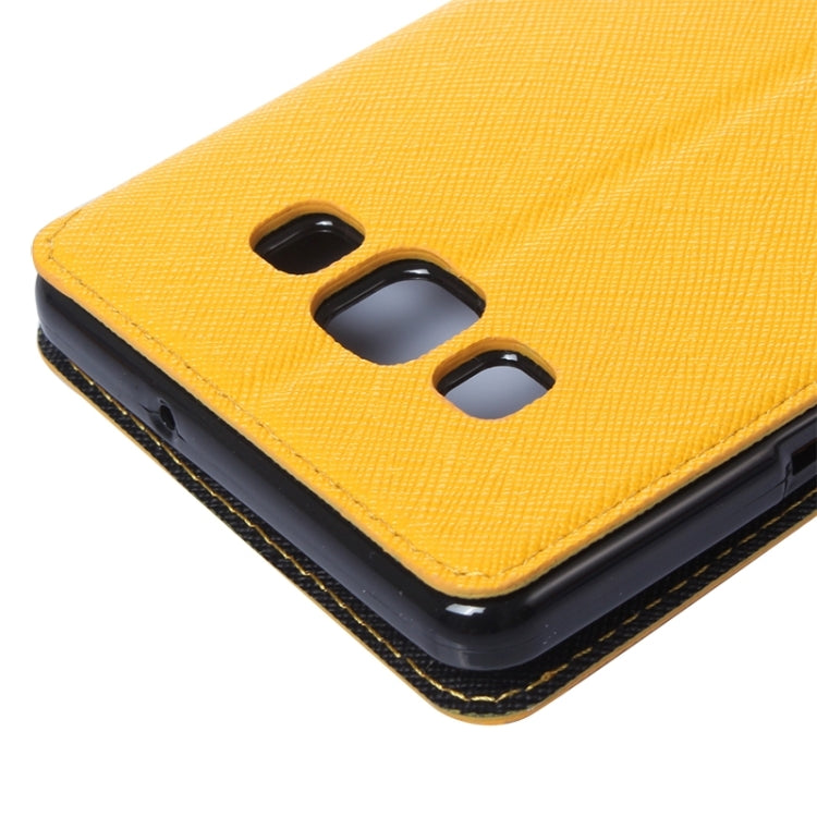 Cross Texture Horizontal Flip Leather Case with Card Slots & Call Display ID & Holder for Galaxy A7
