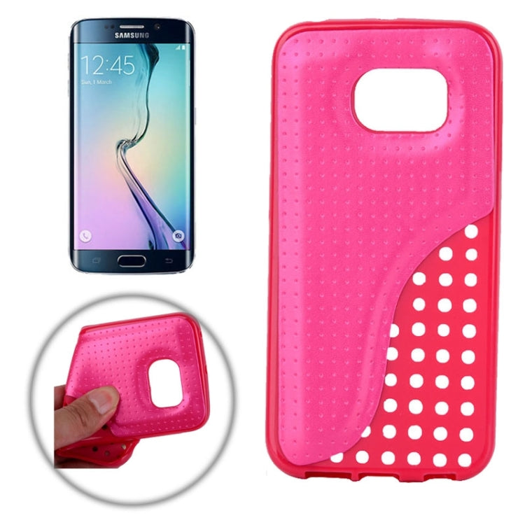 For Galaxy S6 Edge / G9250 TPU Paste Skin Protective Case with Arch Design
