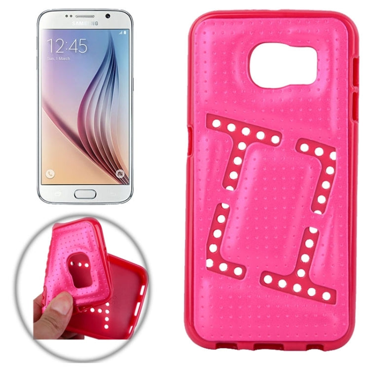 For Galaxy S6 / G920 Square TPU Paste Skin Protective Case