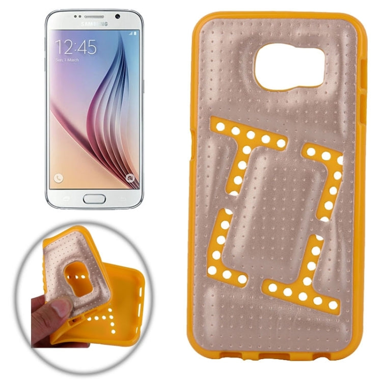 For Galaxy S6 / G920 Square TPU Paste Skin Protective Case