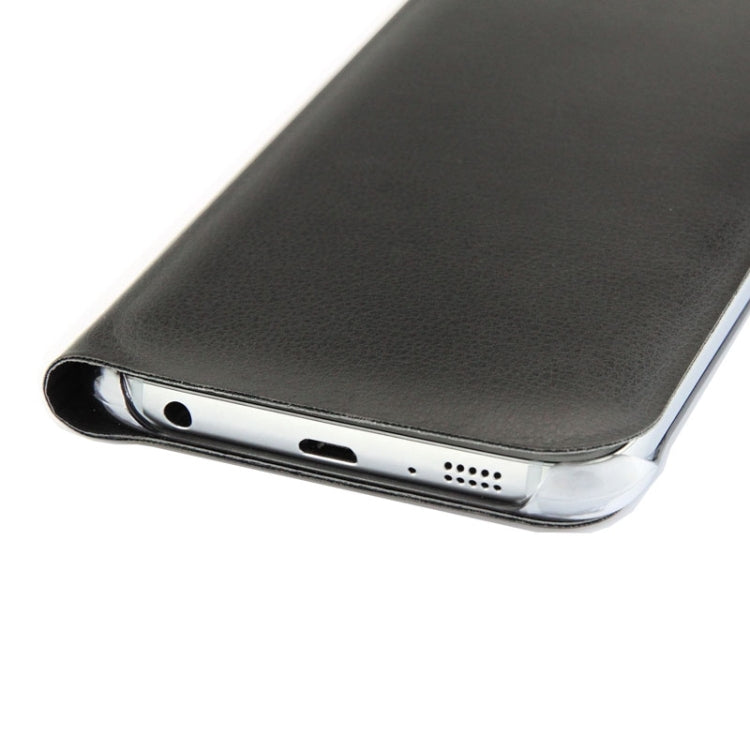 For Galaxy S6 Horizontal Flip Solid Color Leather Case with Card Slots