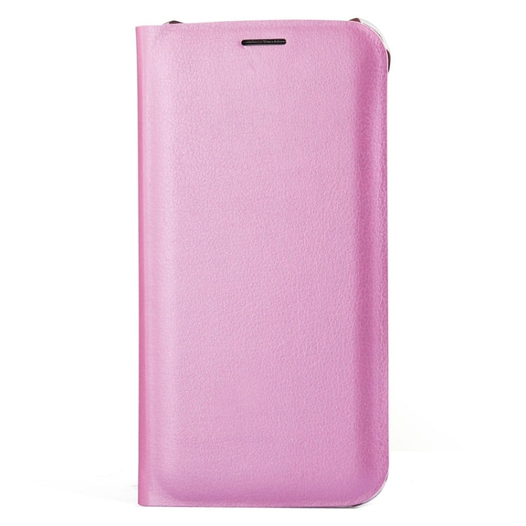 For Galaxy S6 Horizontal Flip Solid Color Leather Case with Card Slots
