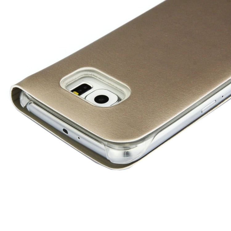 For Galaxy S6 Horizontal Flip Solid Color Leather Case with Card Slots