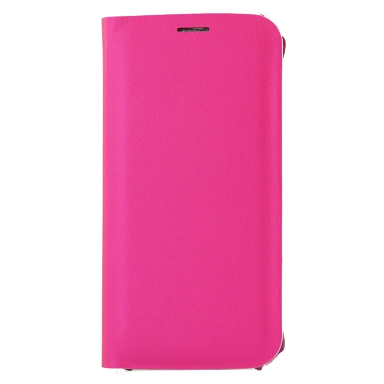 For Galaxy S6 Horizontal Flip Solid Color Leather Case with Card Slots