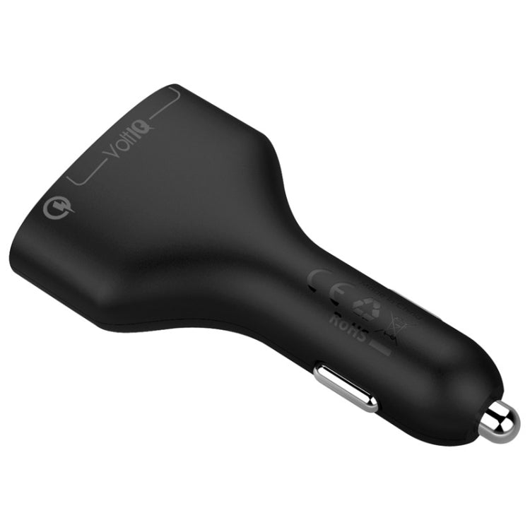 Tronsmart TS-CC4PC 2A Max Qualcomm Quick Charge 2.0 4 USB Ports Car Charger with Cable Kit for Tablet and Phone(Black)