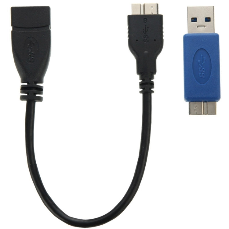 22cmMicro USB 3.0 OTG Cable with USB 3.0 Adapter , For Galaxy Note III / N9000, Galaxy S5 / G900, Galaxy Tab Pro 12.2 / P900