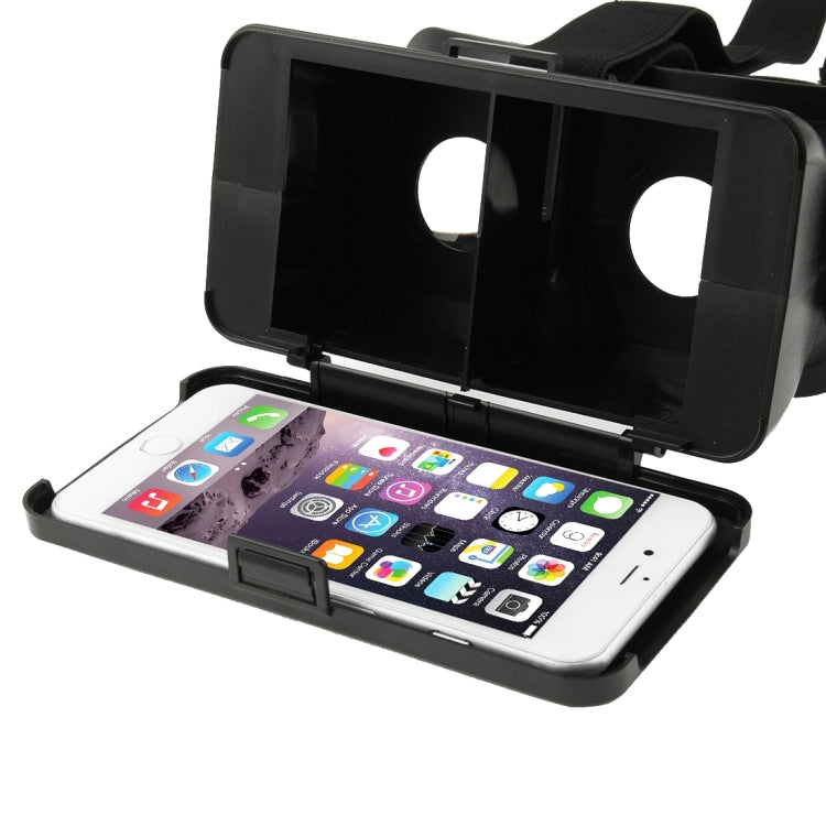 NJ-1688C+ DIY 3D Cardboard Head Mount Plastic Virtual Reality 3D Video Glasses for iPhone 6 Plus / Galaxy Note 4 / 3 etc. 5.5 inch - 6.3 inch Android iOS Smartphone