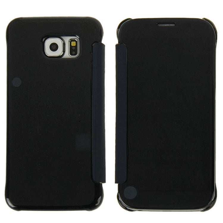 For Galaxy S6 Horizontal Flip Smooth Surface Protective Case (Black)