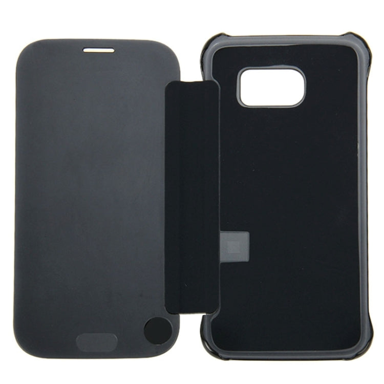 For Galaxy S6 Horizontal Flip Smooth Surface Protective Case (Black)