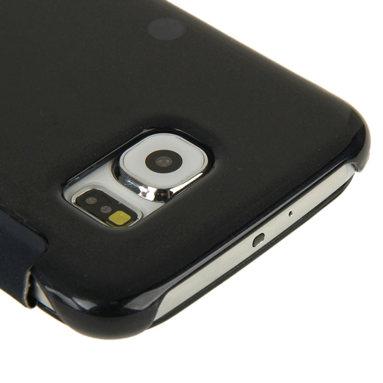 For Galaxy S6 Horizontal Flip Smooth Surface Protective Case (Black)