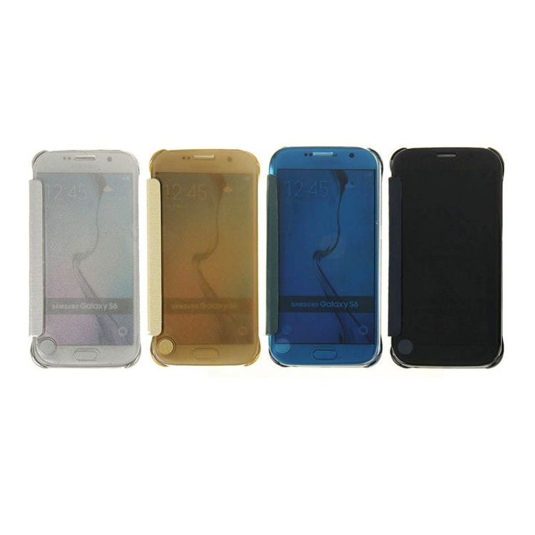 For Galaxy S6 Horizontal Flip Smooth Surface Protective Case (Black)