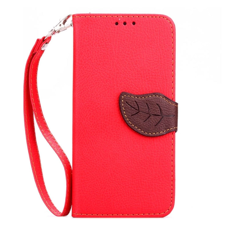 For Galaxy S6 edge+ / G928 Litchi Texture Leaf Buckle Horizontal Flip Leather Case with Card Slots & Holder & Wallet & Lanyard
