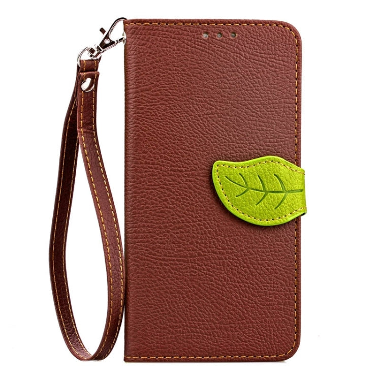 For Galaxy S6 edge+ / G928 Litchi Texture Leaf Buckle Horizontal Flip Leather Case with Card Slots & Holder & Wallet & Lanyard