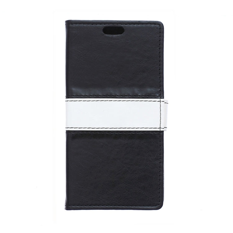Crazy Horse Texture Color Matching Flip Leather Case with Holder & Card Slots & Wallet for Galaxy J1
