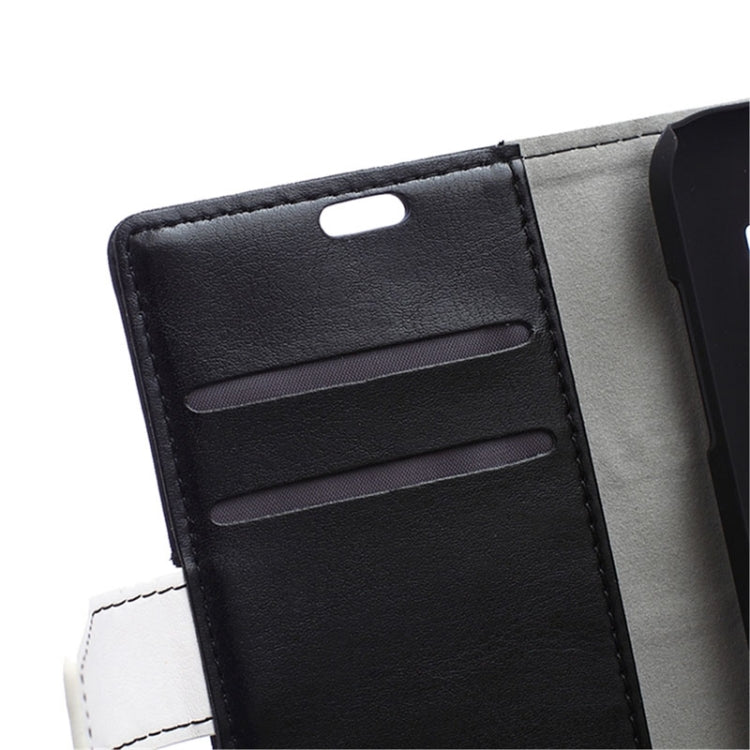 Crazy Horse Texture Color Matching Flip Leather Case with Holder & Card Slots & Wallet for Galaxy J1