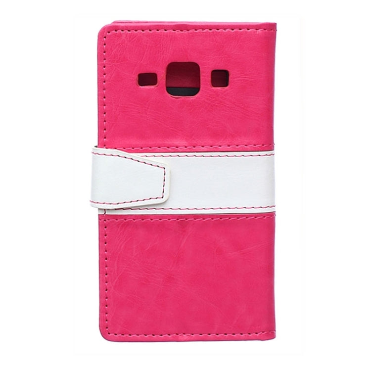 Crazy Horse Texture Color Matching Flip Leather Case with Holder & Card Slots & Wallet for Galaxy J1