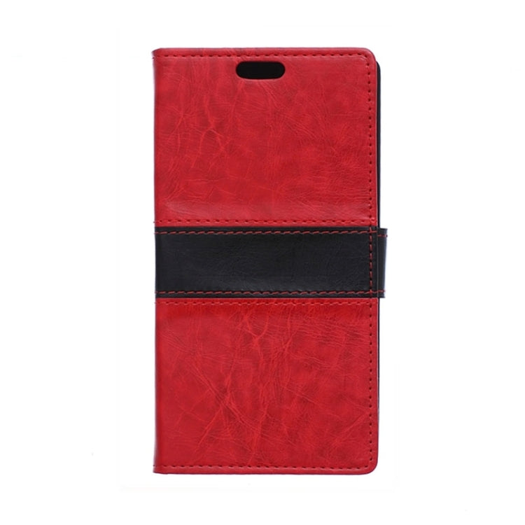 Crazy Horse Texture Color Matching Flip Leather Case with Holder & Card Slots & Wallet for Galaxy J1