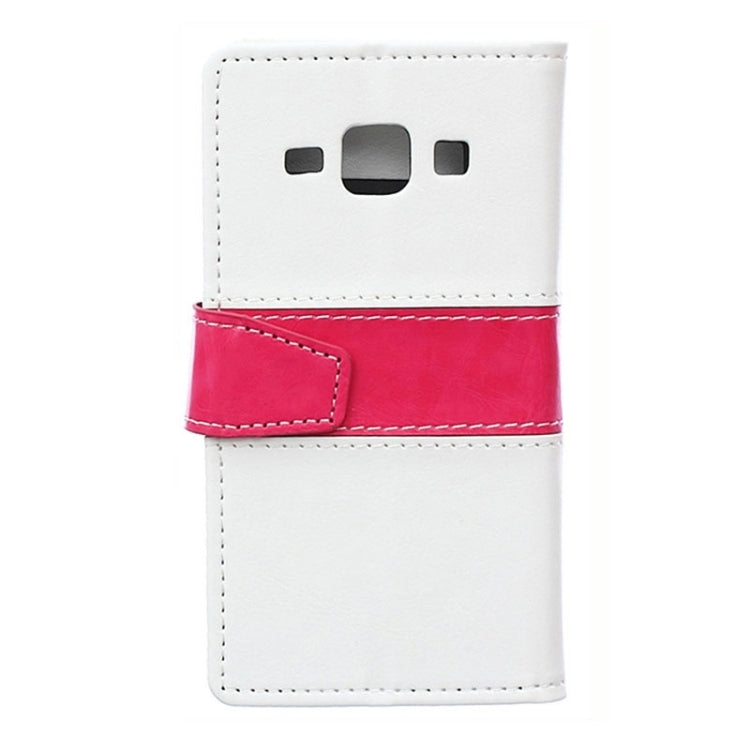 Crazy Horse Texture Color Matching Flip Leather Case with Holder & Card Slots & Wallet for Galaxy J1