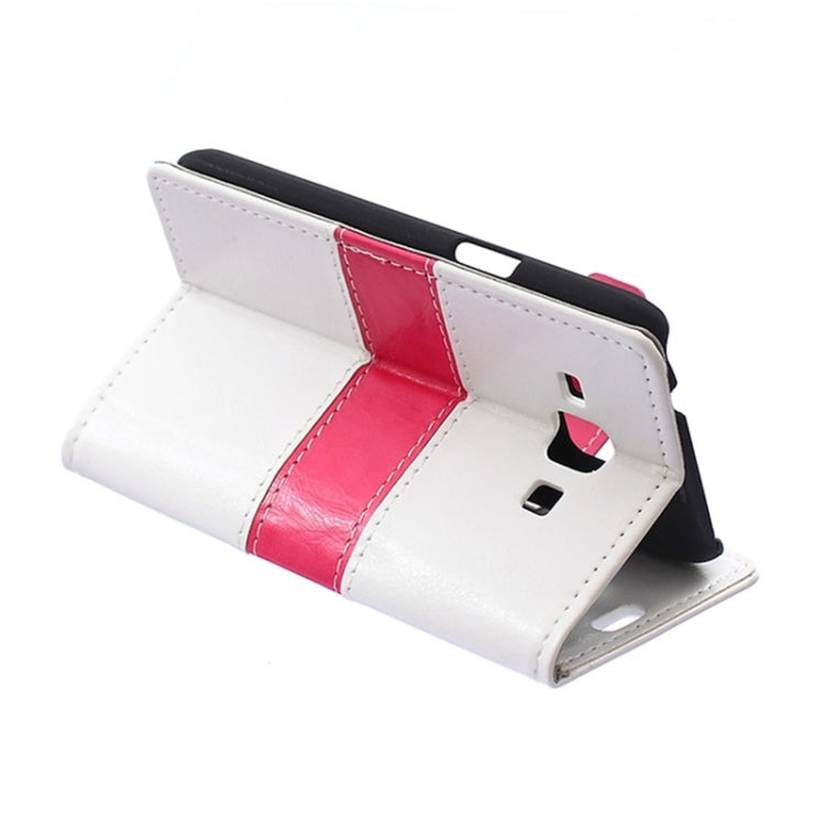 Crazy Horse Texture Color Matching Flip Leather Case with Holder & Card Slots & Wallet for Galaxy J1