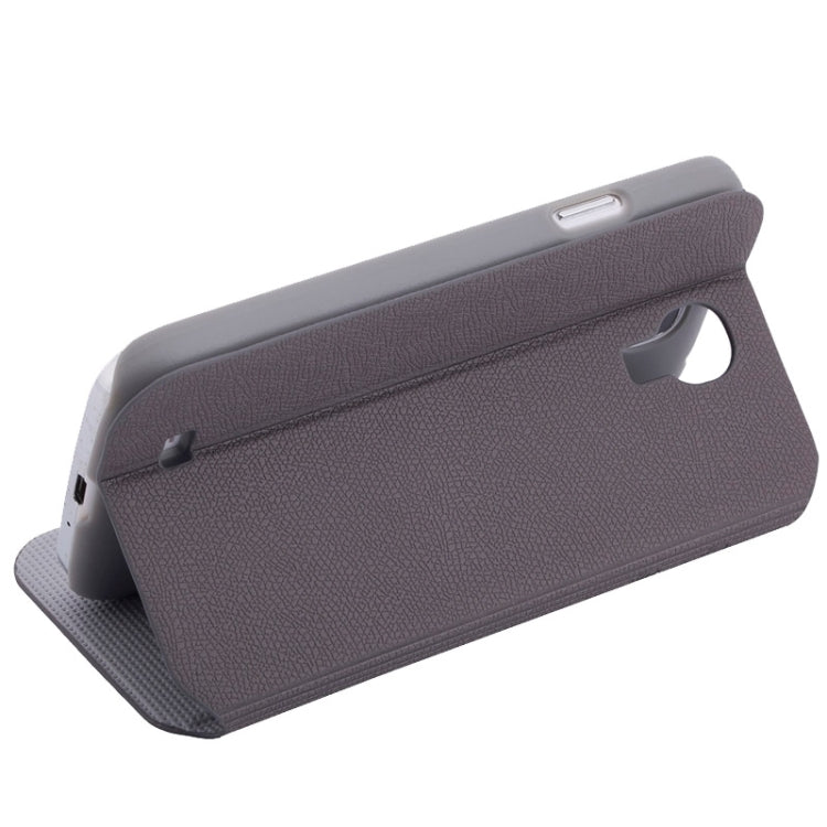 Litchi Texture Solid Color Horizontal Flip Leather Case with Holder & Caller ID Window for Galaxy S4 / i9500